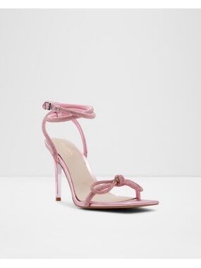 Aldo Barrona Pink Bow Heeled Sandals